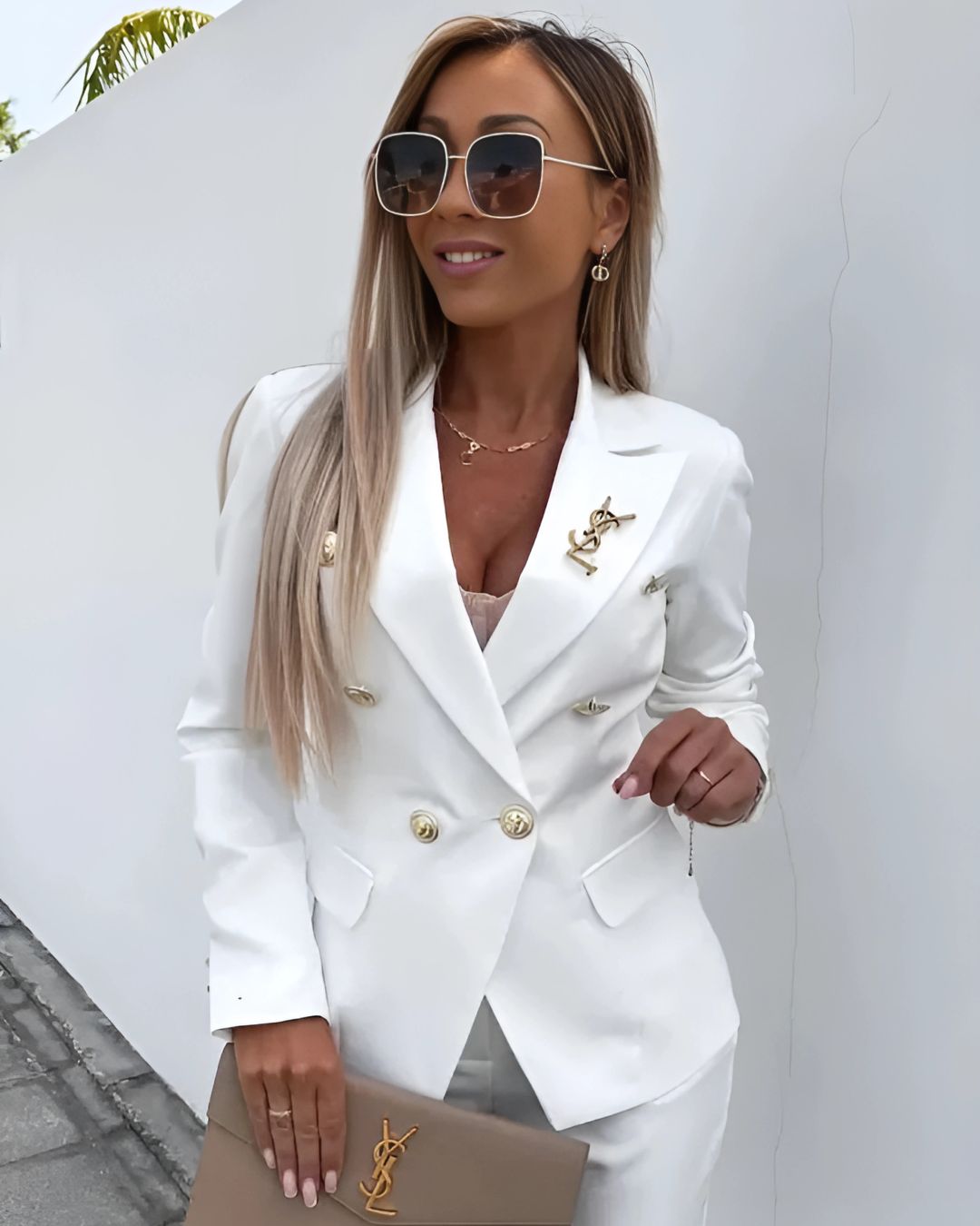 Chik og Elegant 2-Dele Dame Blazer Sæt