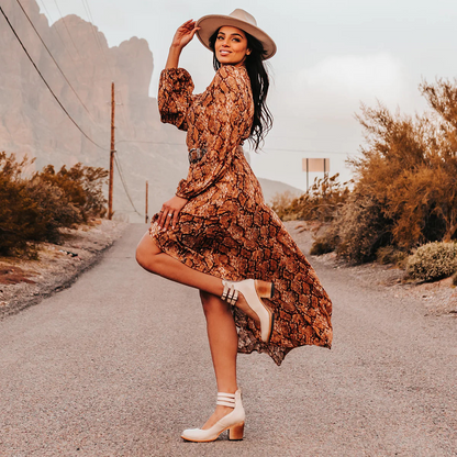 Elegante Stilfulde Dame Læder Ankelstøvler Med Hæl