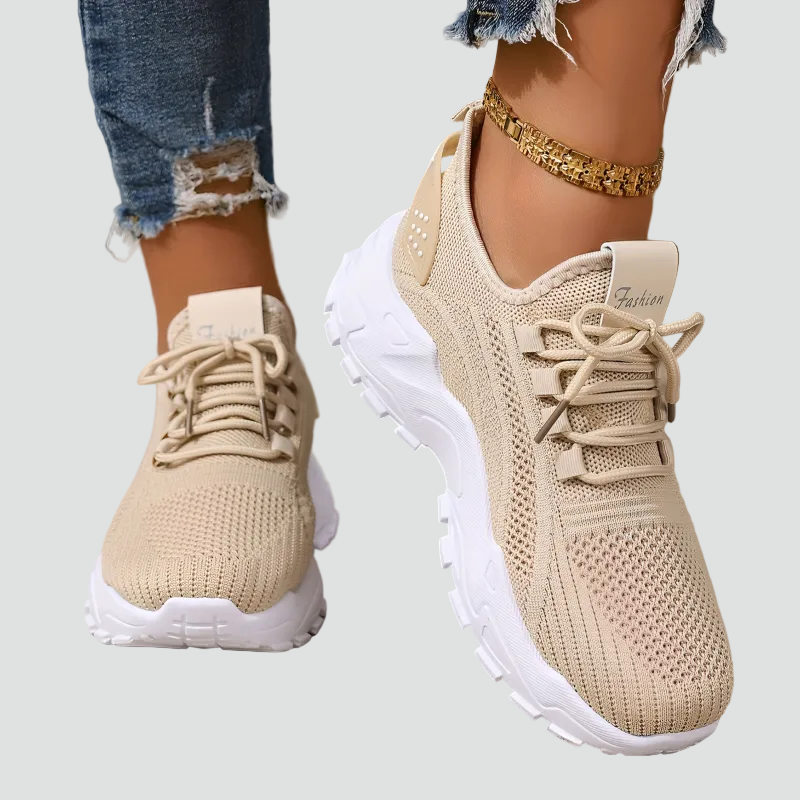 Dame sneakers med letvægt og åndbar mesh