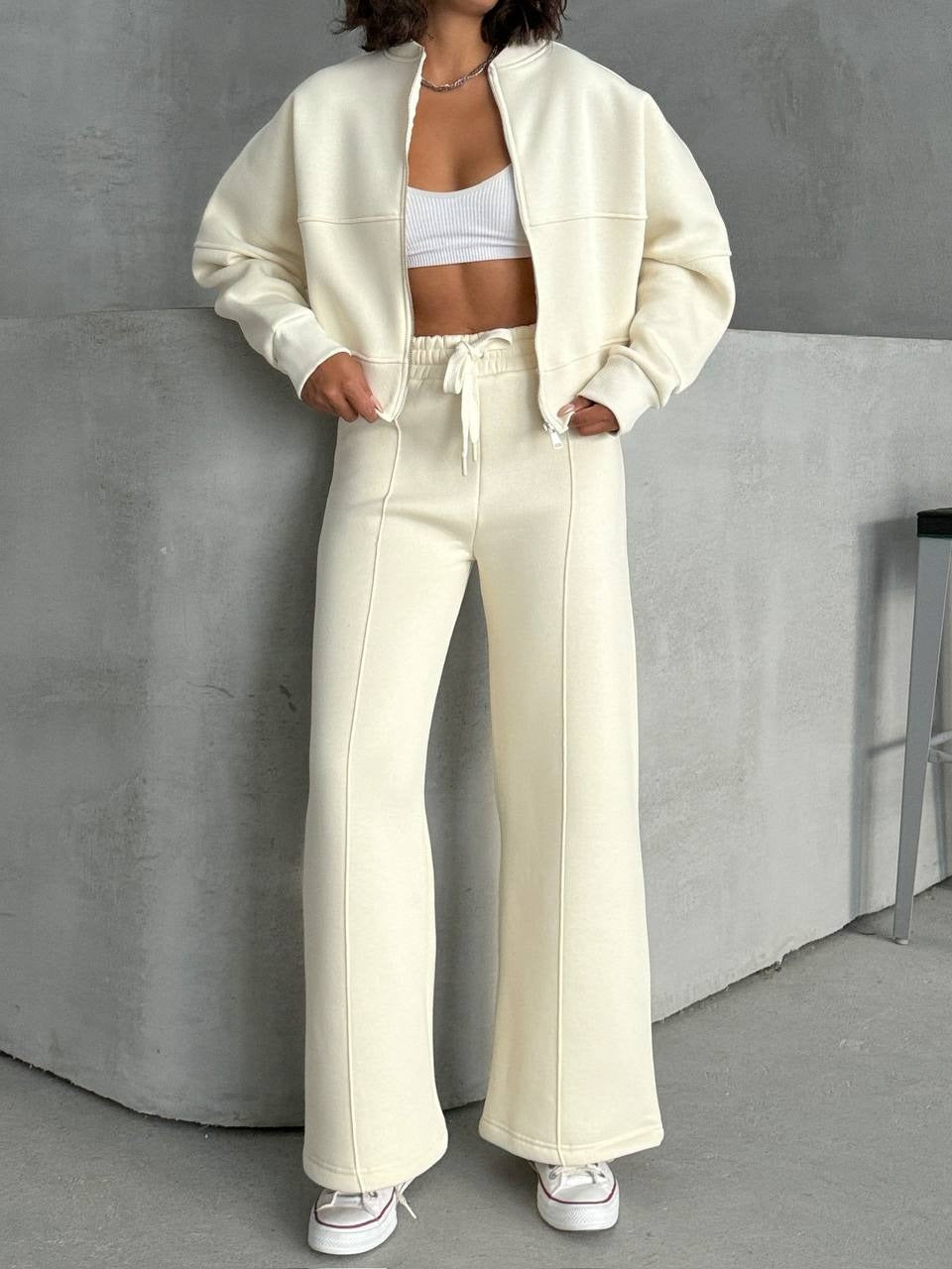 Luksuriøst 3-delt Træningssæt til Damer med Vest Top og Bukser