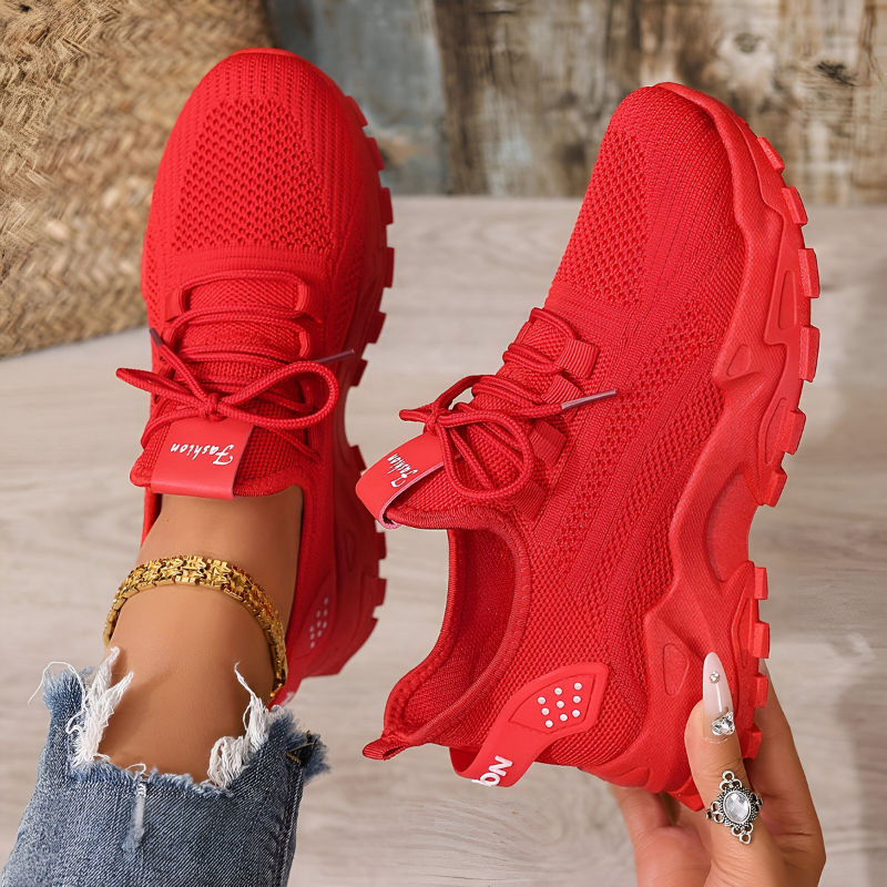 Dame sneakers med letvægt og åndbar mesh