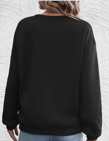 Stilfuld Komfortabel Dame Sweatshirt Med Print Og Lange Ærmer