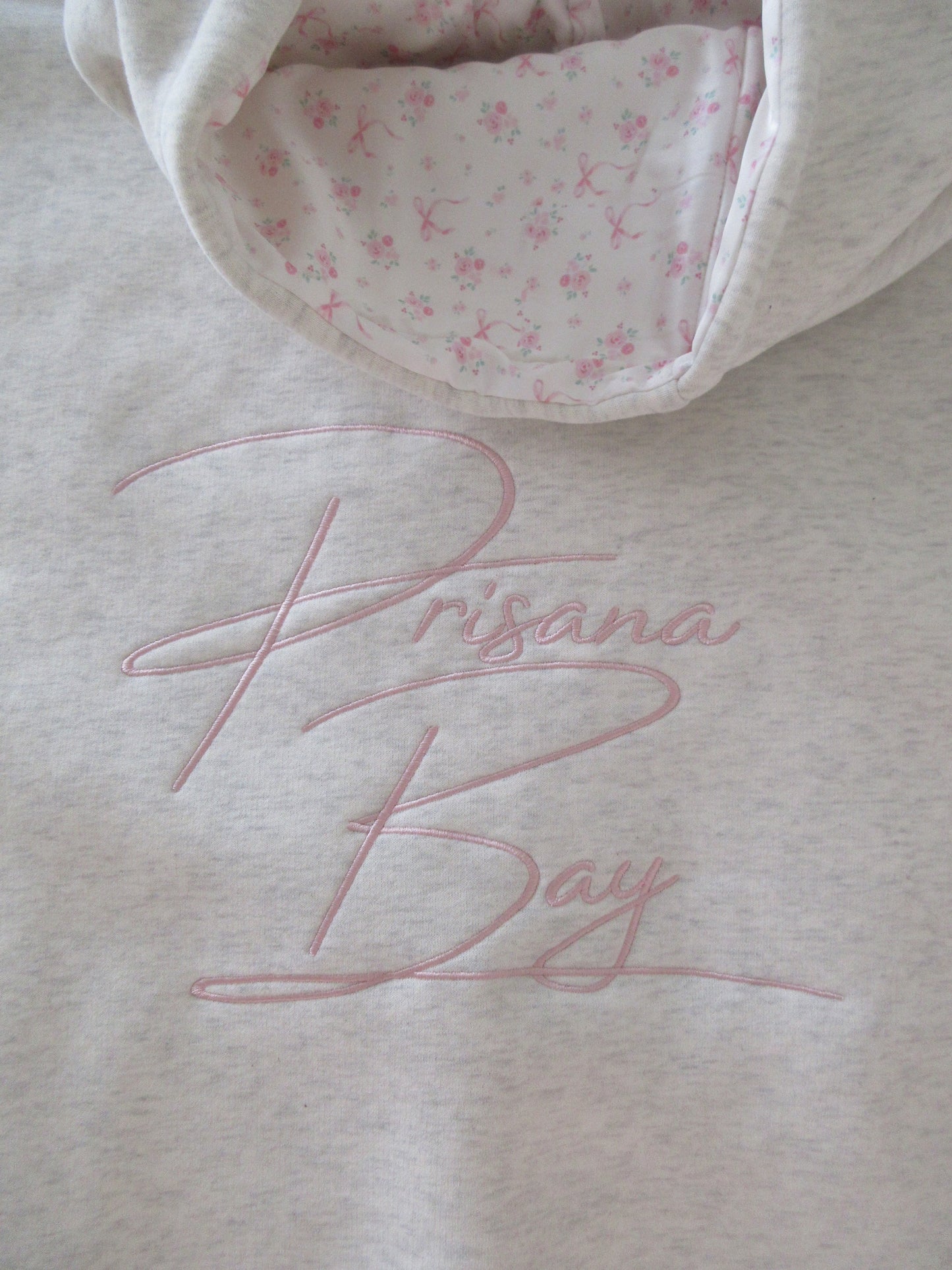 Blød Oversized Dame Hoodie med Sløjfe og Hætte