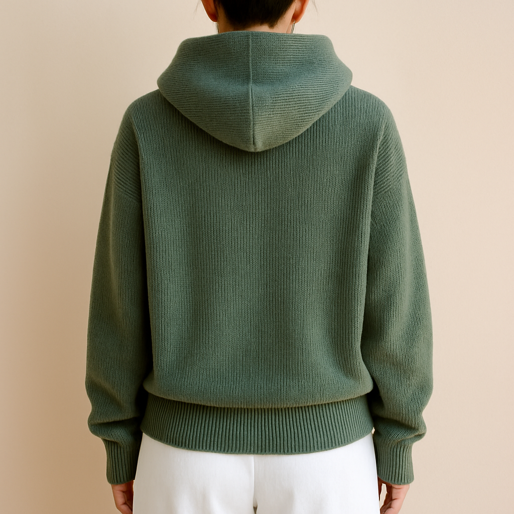 Strikket Oversized Hættetrøje med Hætte