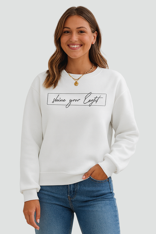 Stilfuld Komfortabel Dame Sweatshirt Med Print Og Lange Ærmer