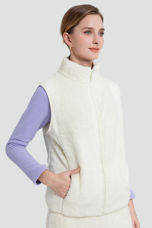 Varm Dame Fleece Bodywarmer Med Lynlås Og Praktiske Lommer