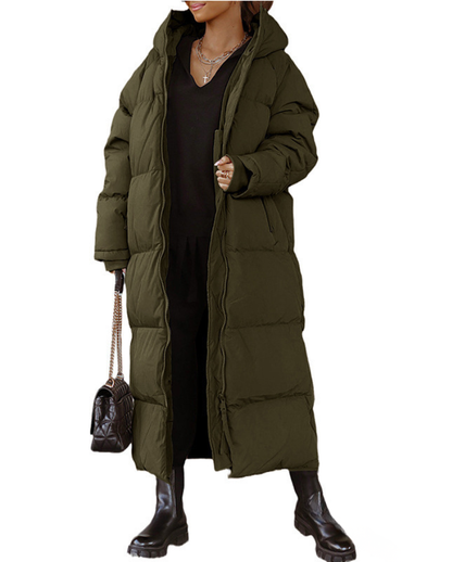 Vinter Dame Vatteret Lang Pufferjakke