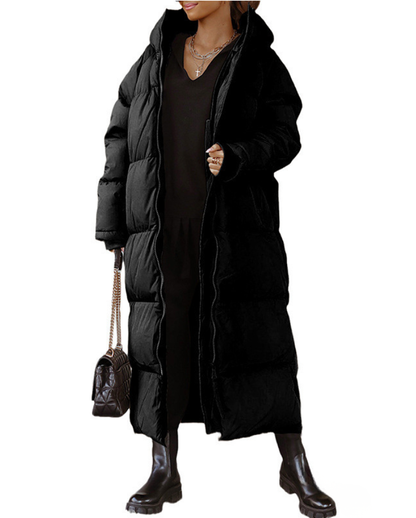Vinter Dame Vatteret Lang Pufferjakke