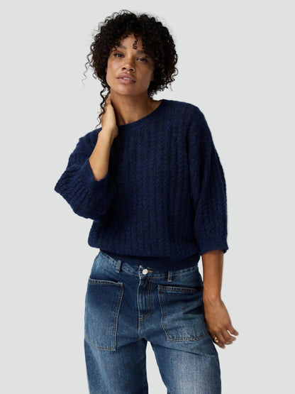 Anna | Boxy Kabelstrik (Blå)
