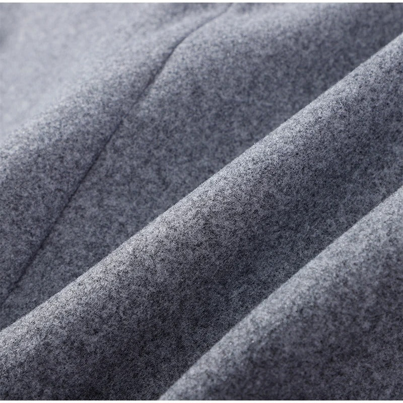 Stilfuld Damefrakke med Høj Krave og Dobbeltknap Design