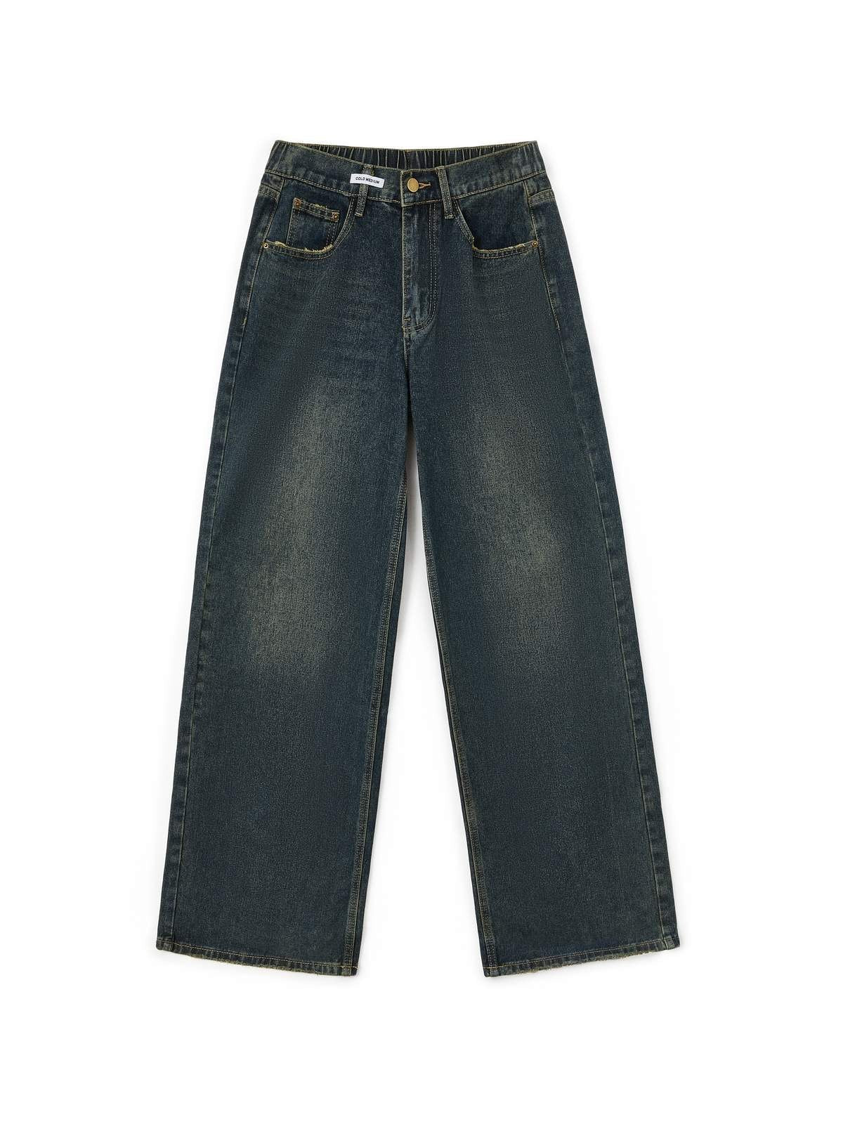 Stilfulde Dame Jeans med Løs Pasform og Vintage Vasket Effekt