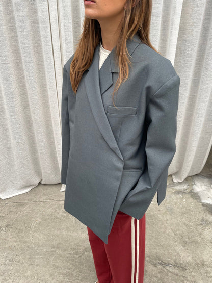 Minimalistisk Chik Lang Oversize Blazer til Damer