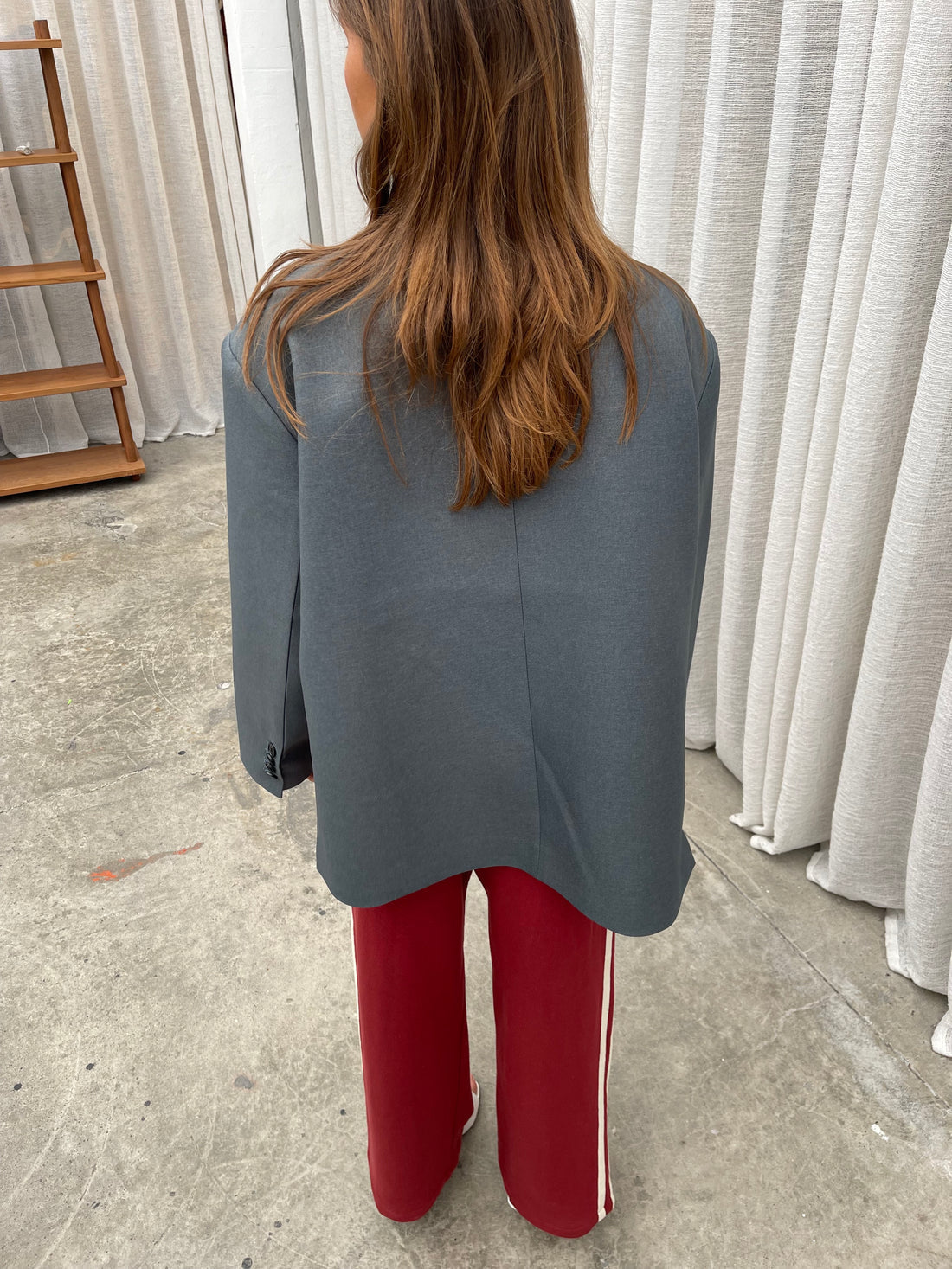 Minimalistisk Chik Lang Oversize Blazer til Damer