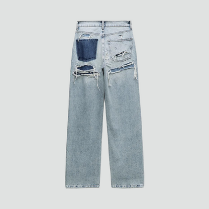 Vintage og Stilfulde Damejeans med Høj Talje og Ripped Detaljer