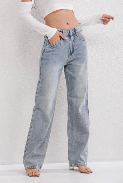 Vintage og Stilfulde Damejeans med Høj Talje og Ripped Detaljer